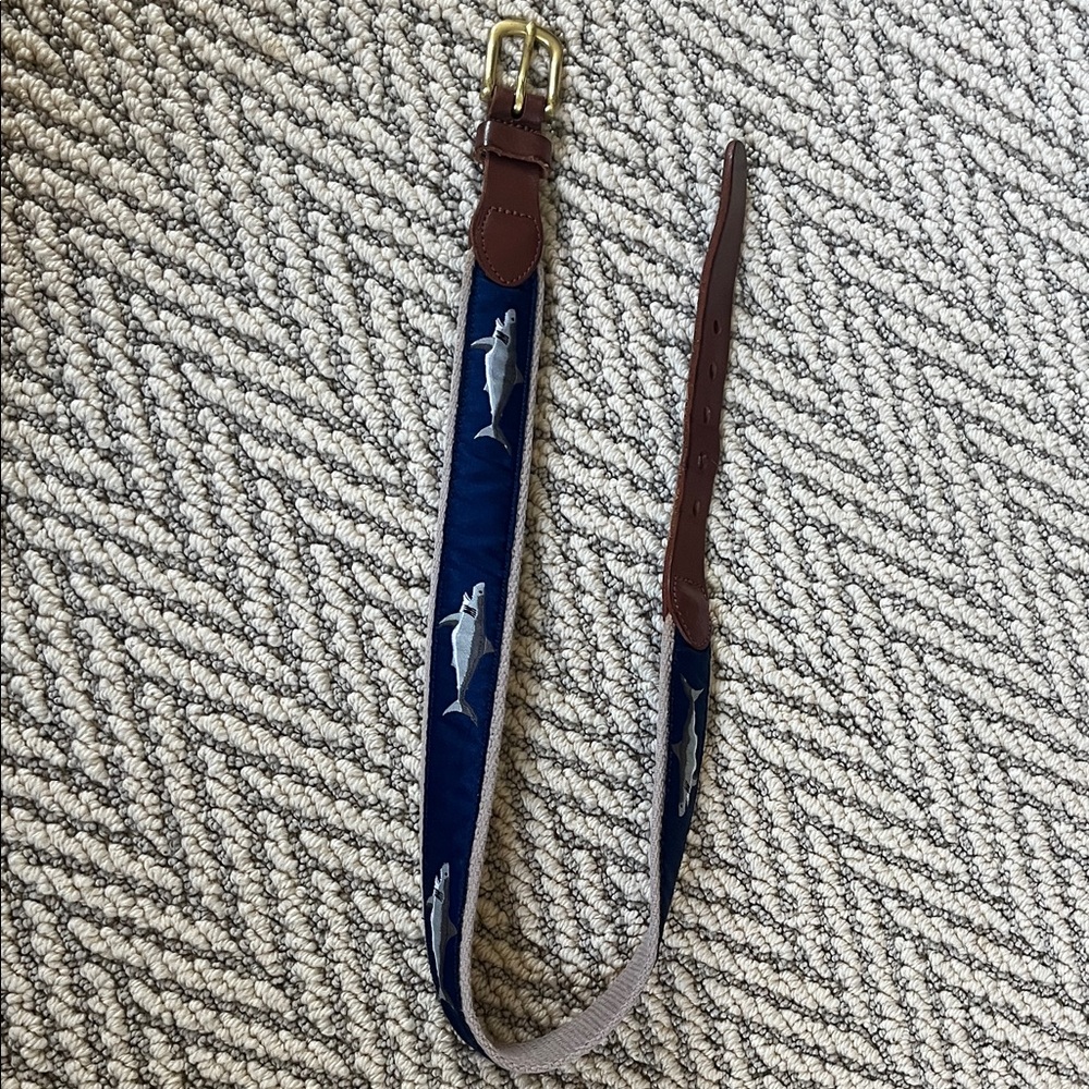 Kids Blue and Brown Belt with Fish Design